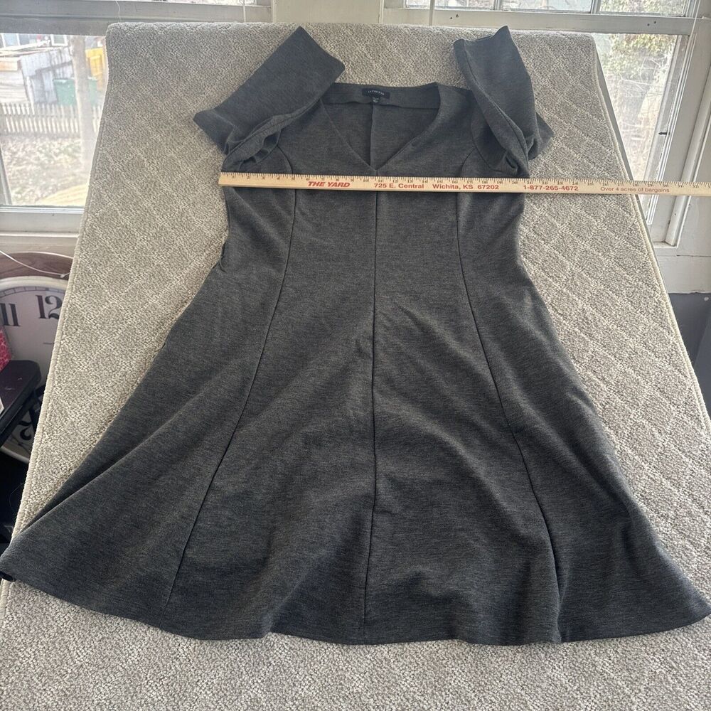 Land's End Women's Size 18 Dress Charcoal 3/4 Sleeve